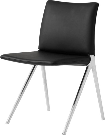 &Tradition Kape IF7 Spisestol Polert Aluminium/ Edelt Skinn