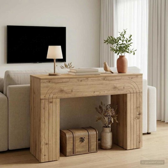 vidaXL Kaffebord Artisan eik 102 x 35 x 75 cm Konstruert tre