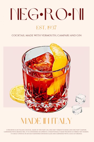 Plakat   Negroni Cocktail