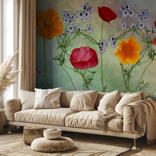 Tapet – Blomsterbladarrangement Tapet – Blomsterbladarrangement