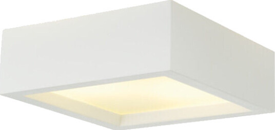 SLV Plastra 104 Taklampe Firkantet E27 Hvit Gips - 90807 SLV Plastra 104 Taklampe Firkantet E27 Hvit Gips - 90807