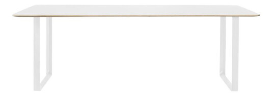 Muuto 70/70 spisebord 225 x 90 cm White laminate-Plywood-White