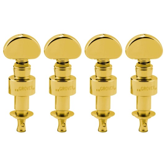 Grover 119g Geared Banjo Pegs W/metal Button - 4 Pcs, Gull