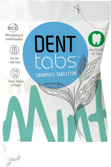 Diverse Dent tabs Tannkrem Tabeletter Uten Fluorid