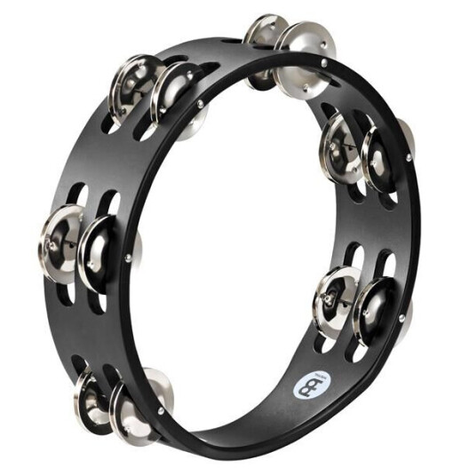 Meinl Cta-2-S-Bk 8" Compact Tamburin, Nikkel, Dobbel