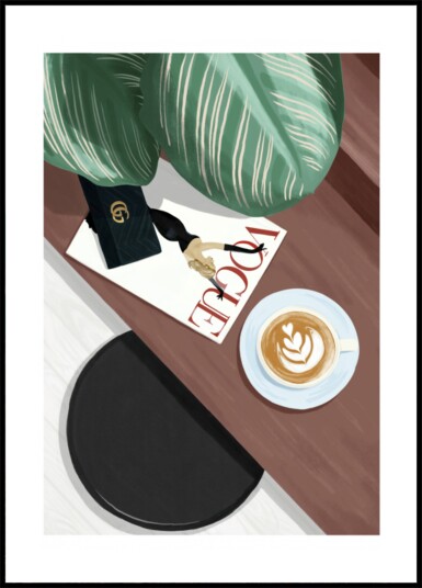 Elegant Coffee Flatlay Plakat / 21x30 Elegant Coffee Flatlay Plakat / 21x30