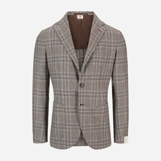 Giacca Procida Blue-Brown Check Giacca Procida Blue-Brown Check
