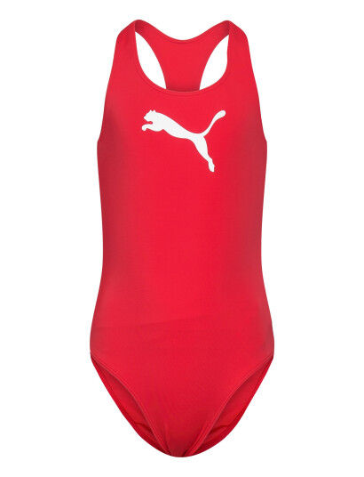 Puma Swim Puma Swim Girls Racerback Swimsuit 1P Red 140
