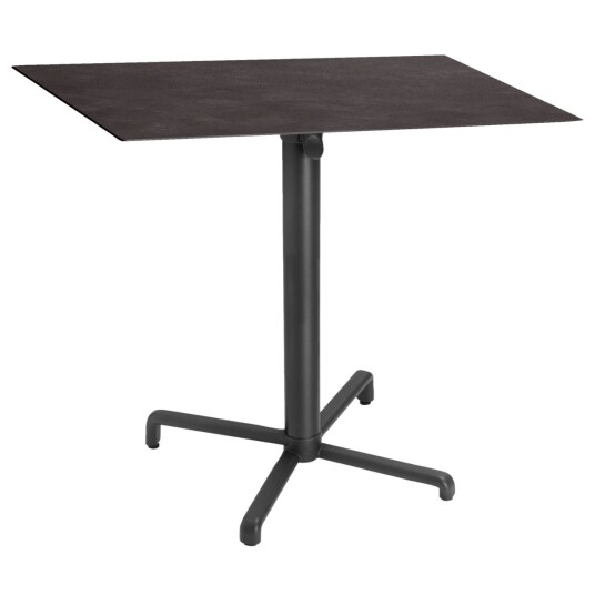 VEGA Bord til utendørsbruk Lift natureik; 68x68x72 cm (LxBxH); Bordplate Grafitt Ramme Antrasitt; Kvadratisk