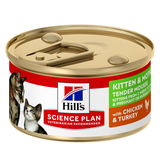 Hills Science Plan Kitten Mousse Kylling & Kalkun Våtfôr 85g x 24
