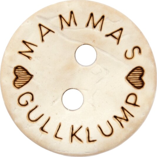 Kort Og Godt Knapp Mammas Gullklump 15 mm KN327