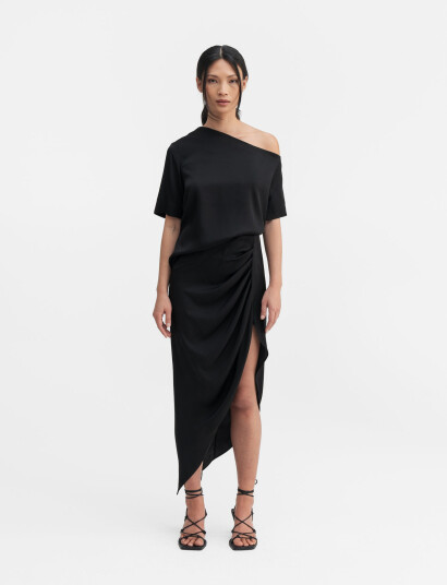 Ahlvar Gallery Chima Silk Blouse Black L Ahlvar Gallery Chima Silk Blouse Black L