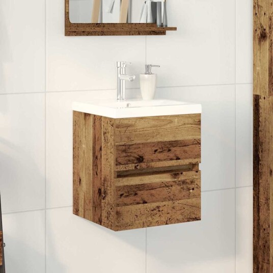 Vaskeskap Veggmontert Svart eik 41 x 39 x 62 cm Konstruert tre