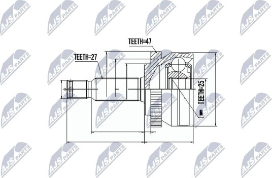 Nty Drivknute drivaksel NTY NPZ HY 531