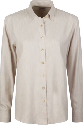 Stenströms Siri flannel shirt 42 beige dame