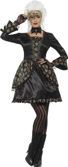 Smiffys Gotisk maskeradeballkjole, Medium Smiffys Gotisk maskeradeballkjole, Medium