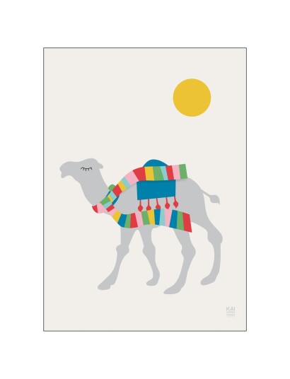 Poster & Frame Dromedar Multi Patterned A3