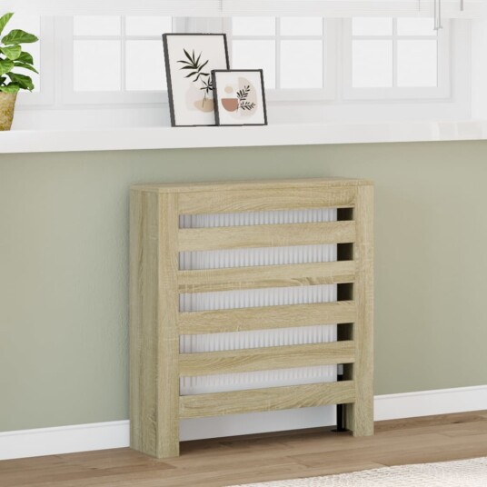 Radiatordeksel sonoma eik 78x20x82 cm konstruert tre Radiatordeksel sonoma eik 78x20x82 cm konstruert tre