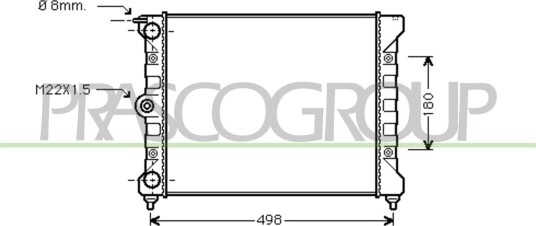 PRASCO VG012R012 Radiator motorkjøling