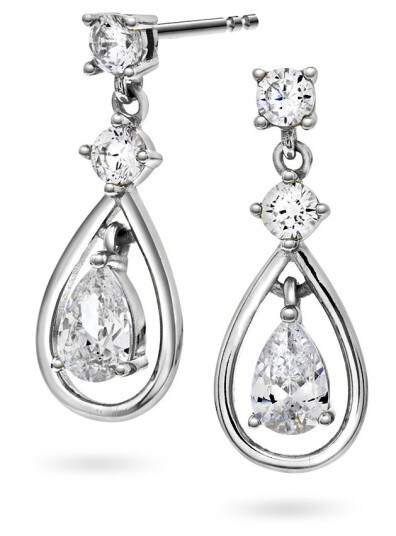 Pan Jewelry, Øredobber i 925 sølv med zirkonia