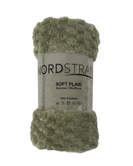 Nordstrand Home Fleecepledd - vaffelstruktur - 150x200 cm - Mykt olivengrønt sofapledd - Nordstrand Home Fleecepledd - vaffelstruktur - 150x200 cm - Mykt olivengrønt sofapledd -