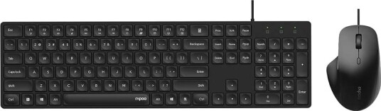 RAPOO Tastatur /Mussett NX8020 Kablet USB Svart RAPOO Tastatur /Mussett NX8020 Kablet USB Svart