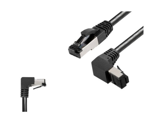 Bkl Electronic 144020 Rj45 Netværkskabel Patchkabel Cat 8.1 S/Ftp 3 M Sort Halogenfri 1 Stk