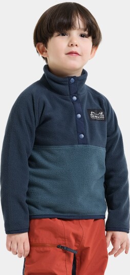 Didriksons Fleeceskjorte Monte Kids' Half Button Blå Didriksons Fleeceskjorte Monte Kids' Half Button Blå