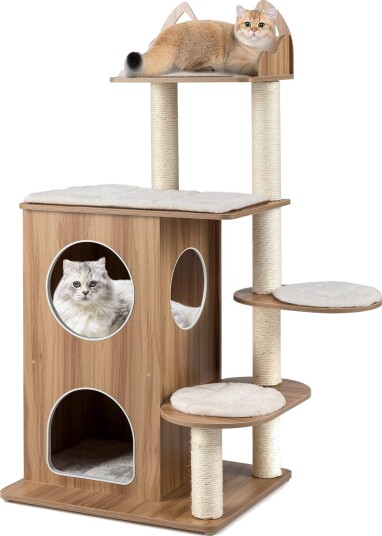 Northix Klotre Med 2-Etasjers Gjemmested Og Sisalstolper 122 cm