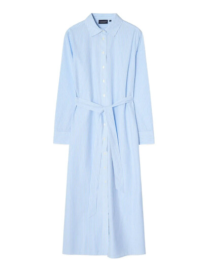 Lexington Clothing Casual Long Poplin Shirtdress Blue M Lexington Clothing Casual Long Poplin Shirtdress Blue M