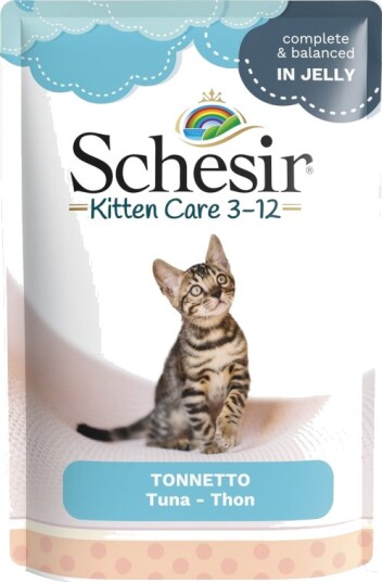 Schesir Våtfôr Med Cat Jelly Pouch Kitten Tuna 24 X 85 G