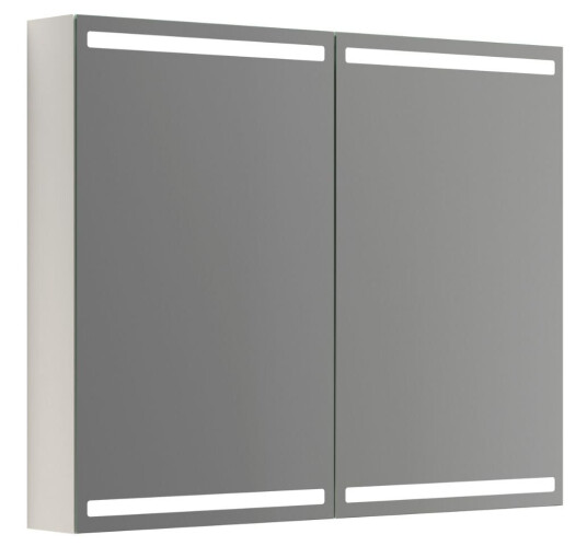 Dansani Level Speilskap med LED-lys 100x14,5x80 cm Hvit Matt Dansani Level Speilskap med LED-lys 100x14,5x80 cm Hvit Matt