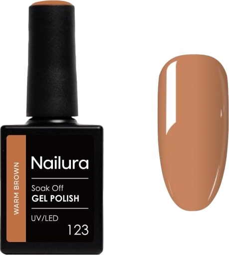 Nailura Gel Polish 123 – Warm Brown – 10 ml