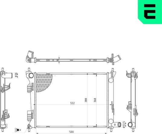 ERA 673314 Radiator motorkjøling