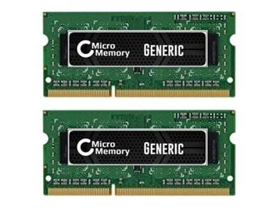 CoreParts DDR3 - sett - 8 GB: 2 x 4 GB - SO DIMM 204-pin - 1600 MHz / PC3-12800 - ikke-bufret CoreParts DDR3 - sett - 8 GB: 2 x 4 GB - SO DIMM 204-pin - 1600 MHz / PC3-12800 - ikke-bufret