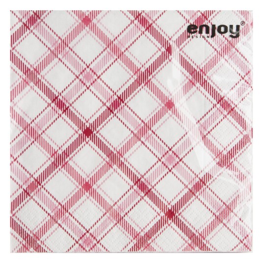 Enjoy Design Serviett Enjoy Ruter 20 pk rosa