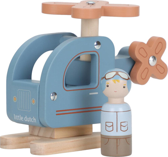 Little Dutch Helicopter W/Pegdoll Blue ONE SIZE Little Dutch Helicopter W/Pegdoll Blue ONE SIZE