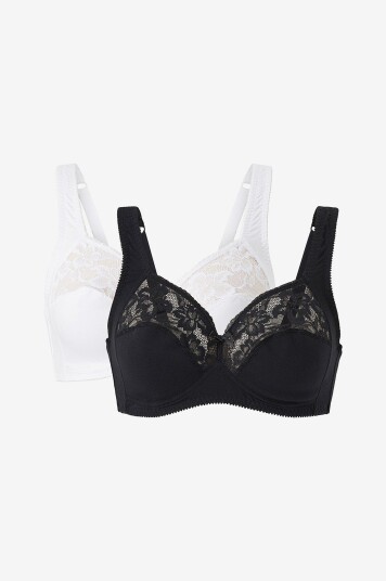Ellos Plus Collection Myk BH Eurya 2 pakning Svart