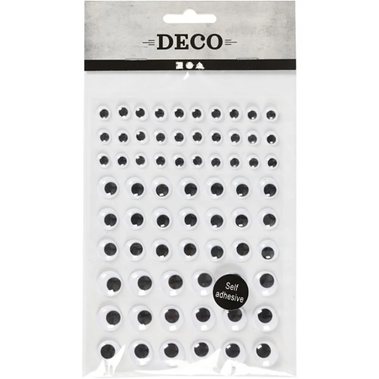 Creativ Company Wiggle Eyes White Self-adhesive 69pcs.