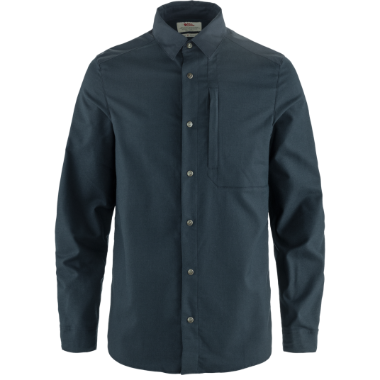 Fjellreven Men"s Keb Trekking Shirt Long Sleeve Dark Navy-dark Navy S