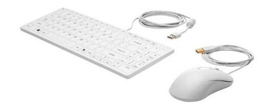 HP USB Keyboard and Mouse Healthcare Edition - Tastatur & Mussett - Hvit