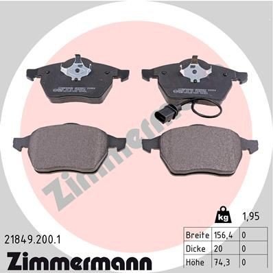 Bremseklosser ZIMMERMANN 21849.200.1 Bremseklosser ZIMMERMANN 21849.200.1