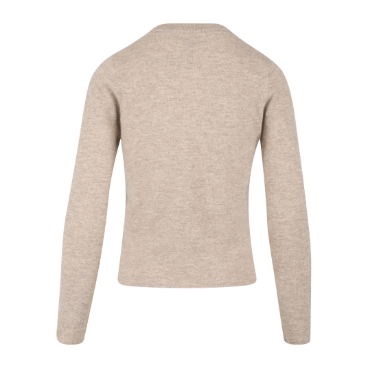 Candi Cardigan Light Sand XL Short merino wool cardigan