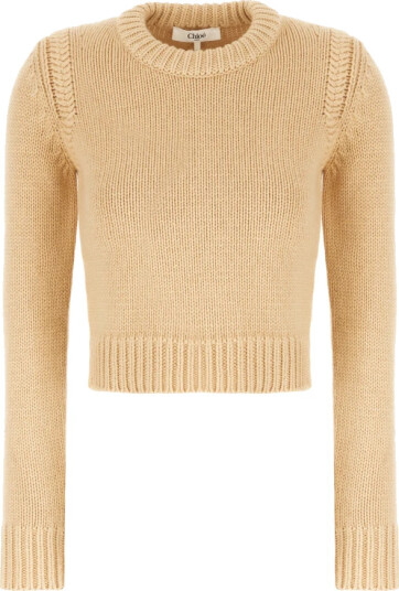 Chloé Dame Strikkevarer Beige M, Chloé Dame Strikkevarer Beige M,