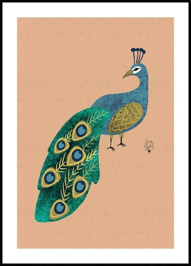 Peacock Erum Khalili.png Poster Plakat / 70x100cm