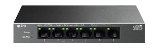 Tp-Link Litewave Ls106lp, Uhåndtert, Fast Ethernet (10/100), Strøm Over Ethernet (Poe), Kan Monteres På Vegg