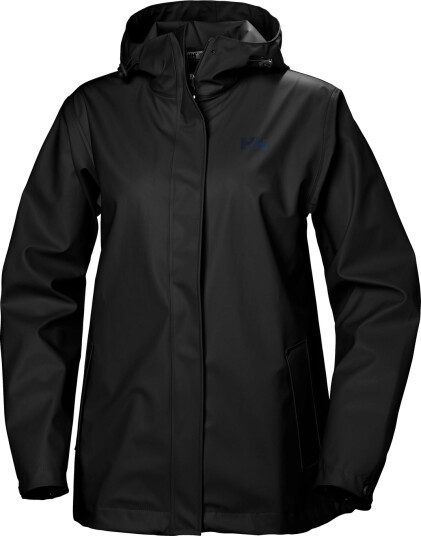 Helly Hansen Dame Moss Iconic Vanntett Regnjakke Svart L GullL Helly Hansen Dame Moss Iconic Vanntett Regnjakke Svart L GullL