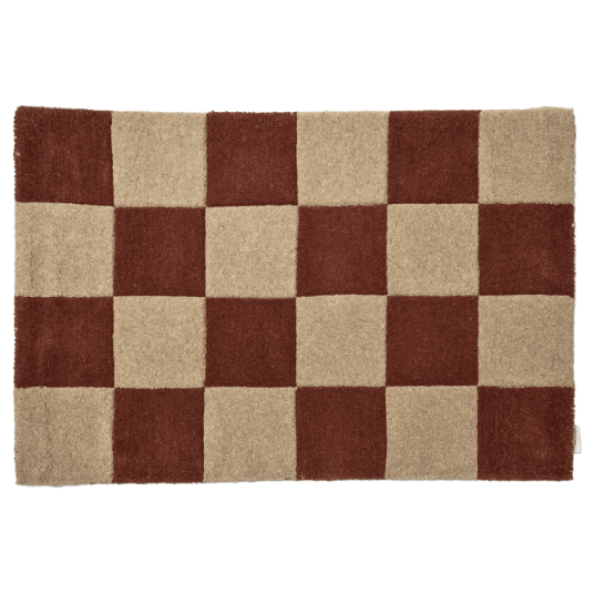 Square Dørmatte 60x90 cm Terracotta / Naturlig