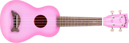 Kala Makala Dolphin Mk-Sd-Pkburst Pink Burst Soprano Ukulele Med Bag