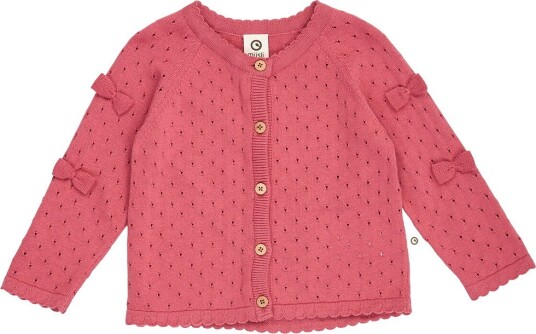 Müsli Cardigan Strikk Baroque Rose Müsli 74 Cardigan Rosa Rød